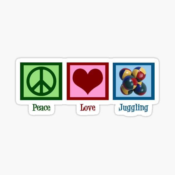 Item preview, Peace Love Juggling designed and sold by Epic Love Designs.