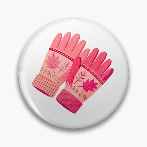 Item preview, Cute Pink Winter Gloves with Leaf Pattern Illustration designed and sold by JAMESAMORN.
