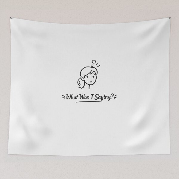 Item preview, What Was I Saying? Funny Mom Brain Minimal Line Art T-Shirt designed and sold by Line-Mood1⭐️⭐️⭐️⭐️⭐️.