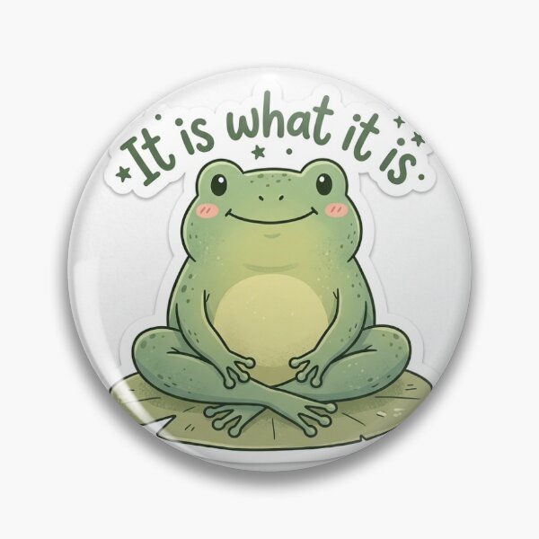 Item preview, Cute Frog It Is What It Is Sticker - Funny Aesthetic Froggy Decal - Kawaii Cottagecore Frog on Lilypad Art - Relatable Sage Green Vinyl. designed and sold by Stick - O - pedia.