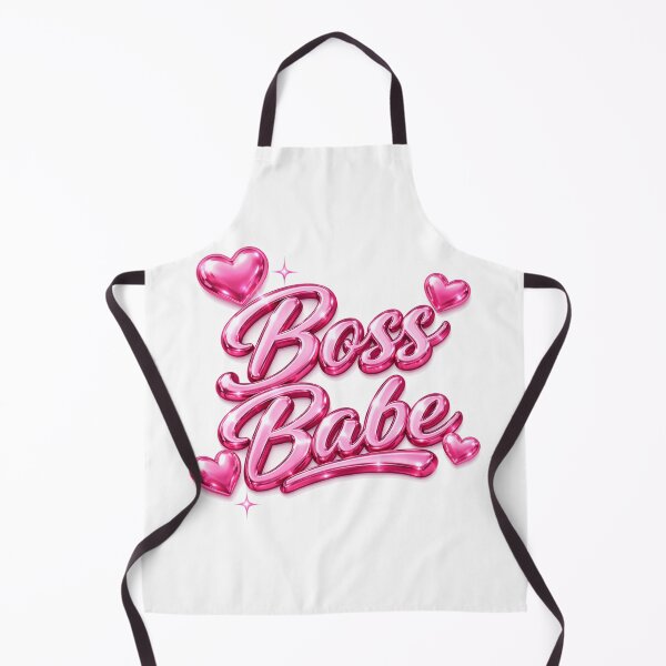 Item preview, Boss Babe Pink Chrome 3D Typography with Hearts - Glam Girl Boss Aesthetic for T-Shirt, Sticker, Phone case, mug, bag, hoodie, clock designed and sold by ArtByTripti.