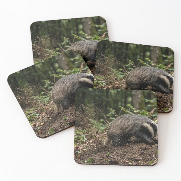 Item preview, Badger digging with thrown earth designed and sold by Malisa345.