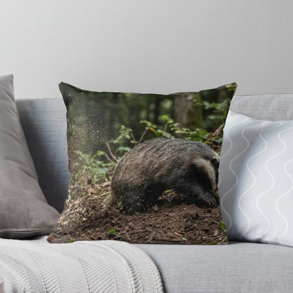 Item preview, Badger digging with thrown earth designed and sold by Malisa345.