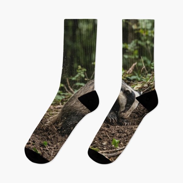 Item preview, Badger digging with thrown earth designed and sold by Malisa345.
