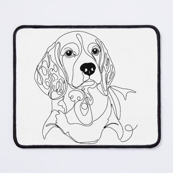 Item preview, Beagle One Line Art – Modern contour design for dog lovers designed and sold by Pfotenfaden.