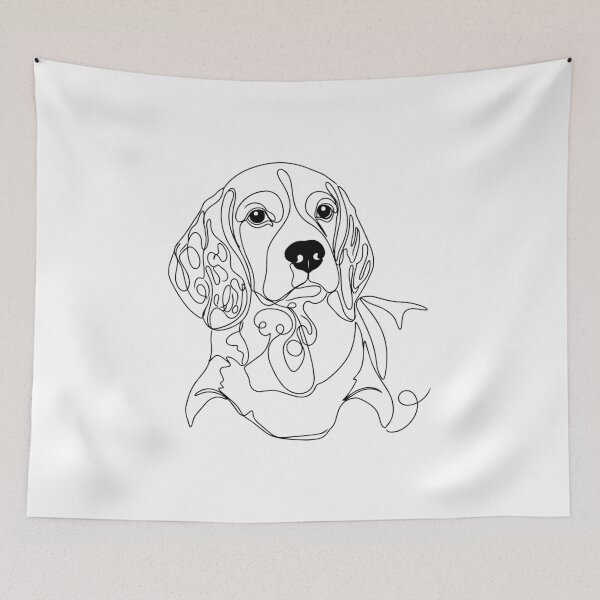 Item preview, Beagle One Line Art – Modern contour design for dog lovers designed and sold by Pfotenfaden.
