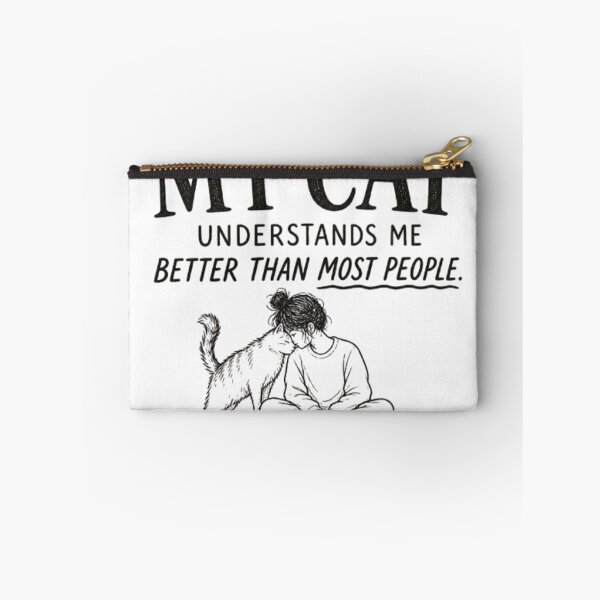 Item preview, My Cat Understands Me Better Than Most People T-Shirt | Emotional Cat Lover Quote designed and sold by IconicDesignsXd.