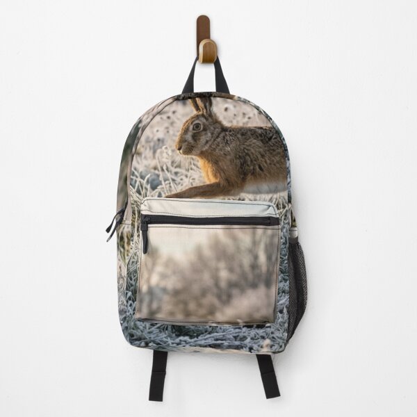Item preview, Hare bounding across a frosty meadow designed and sold by Malisa345.