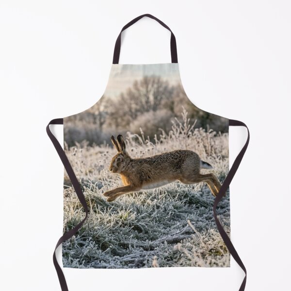 Item preview, Hare bounding across a frosty meadow designed and sold by Malisa345.