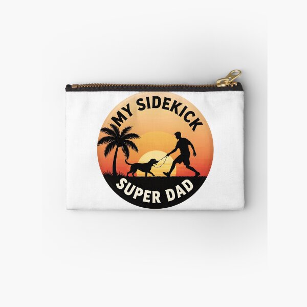 Item preview, My Sidekick Super Dad Dog Sunset Silhouette T-Shirt Design designed and sold by FestivityFinds.