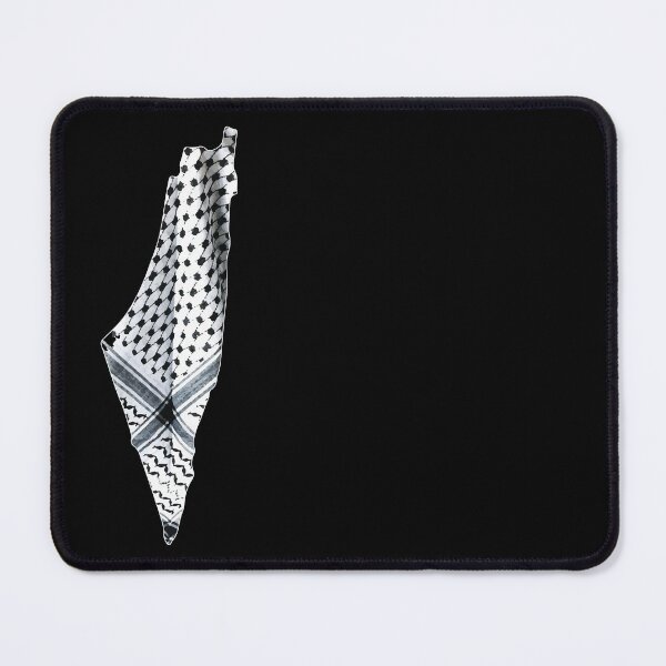 Item preview, Palestine Map with Palestinian Kufiya Hatta the Symbol of Freedom designed and sold by Hurriyyatee.