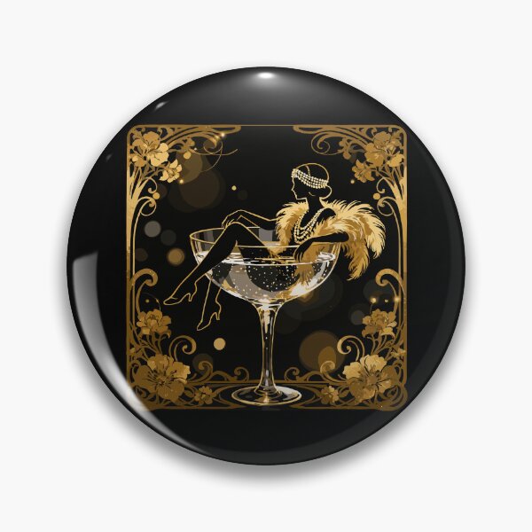 Item preview, Golden elegance: Flapper girl in champagne designed and sold by Pineapple-Tree.