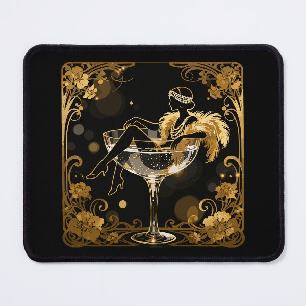 Item preview, Golden elegance: Flapper girl in champagne designed and sold by Pineapple-Tree.