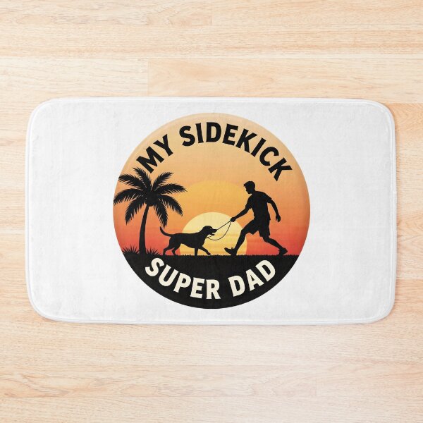 Artikelvorschau, Mein Sidekick Super Dad Hund Sonnenuntergang Silhouette Aufkleber entworfen und verkauft von FestivityFinds.