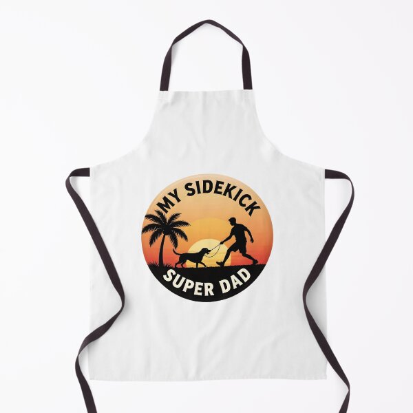Item preview, My Sidekick Super Dad Dog Sunset Silhouette Sticker designed and sold by FestivityFinds.