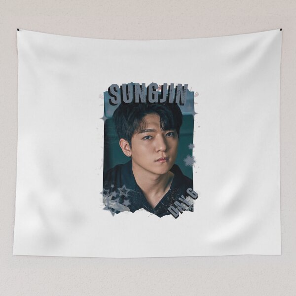 Item preview, DAY6 Group Sungjin Members Retro Scrapbook Kpop Collage Design designed and sold by HELL0WBELLO.