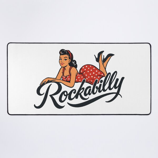 Item preview, Rockabilly pinup woman in petticoat rock'n'roll designed and sold by Pineapple-Tree.