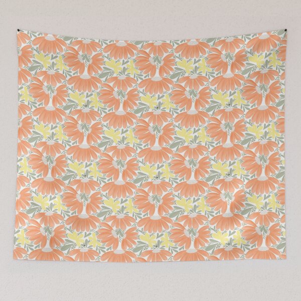 Item preview, Pastel Flowers Semi Circle Fan Seamless Pattern designed and sold by thecherishlane.