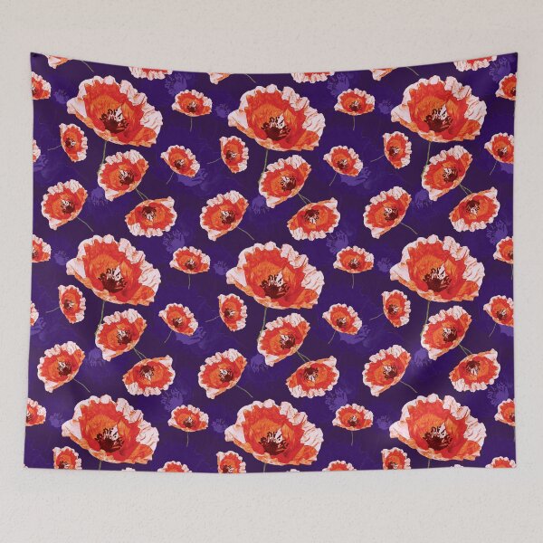 Item preview, Purple version of Poppies in ther meadow designed and sold by studiodrchicken.