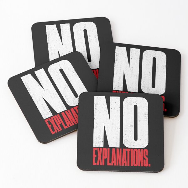 Item preview, No Explanations – Bold Attitude Quote Minimalist Streetwear designed and sold by the-dovlat.