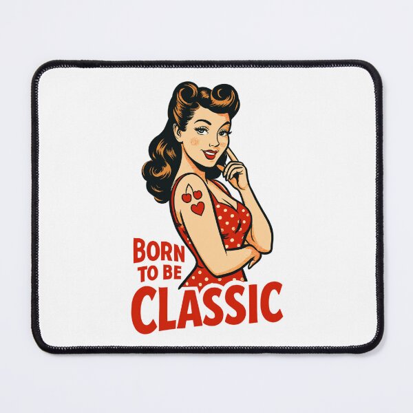 Item preview, Born to Be Classic – Pin-Up Woman in Retro Style designed and sold by Pineapple-Tree.