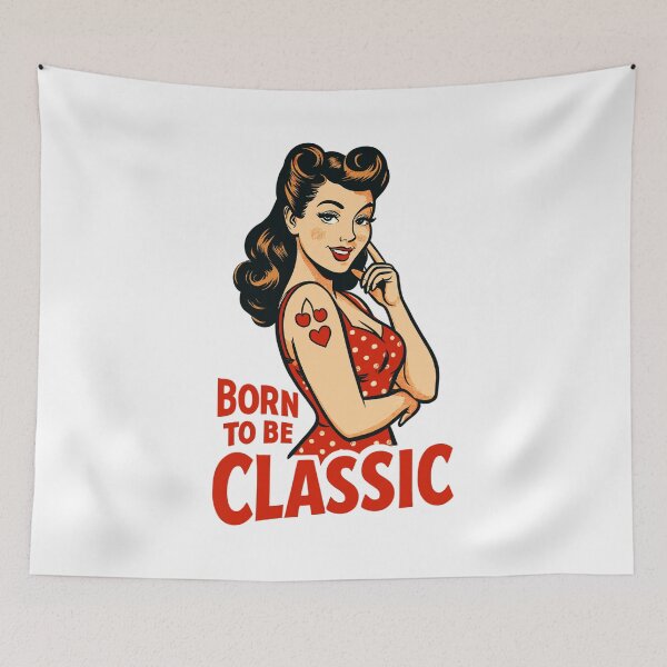 Item preview, Born to Be Classic – Pin-Up Woman in Retro Style designed and sold by Pineapple-Tree.