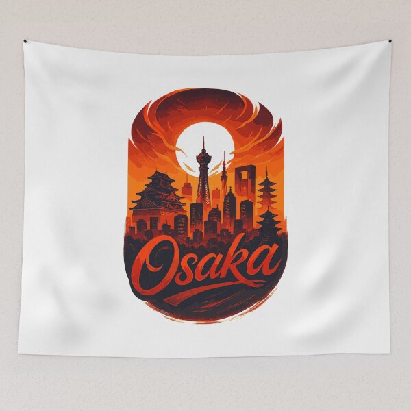Item preview, Osaka Skyline – Epic Japanese Art & Style designed and sold by Pineapple-Tree.