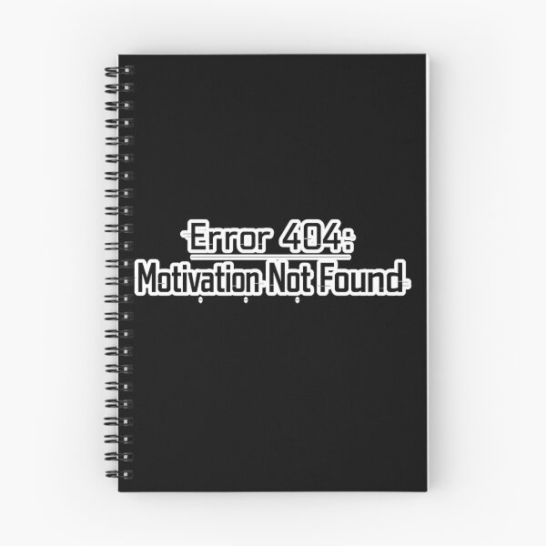Item preview, Error 404 Motivation Not Found – Sarcastic Introvert Burnout Programmer Humor Minimal Geek Typography designed and sold by Ladys-Gents.
