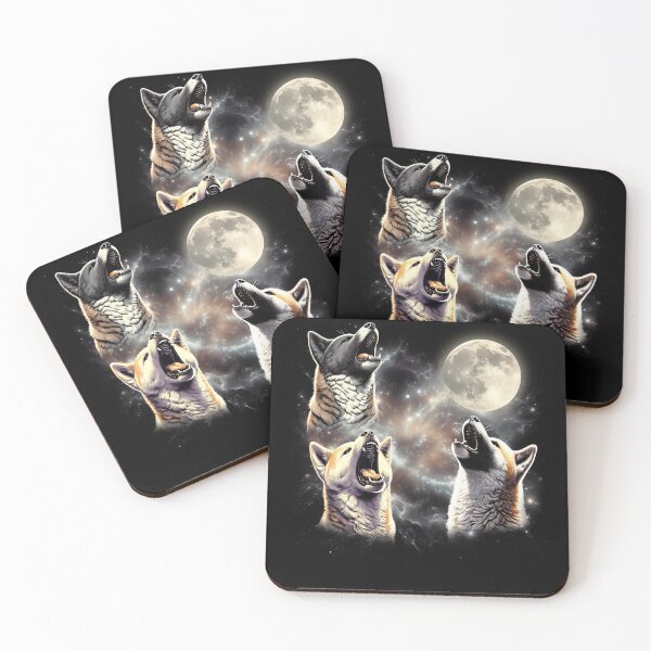 Item preview, Akita Howling Moon Lover Dog designed and sold by MosaikkiArt.
