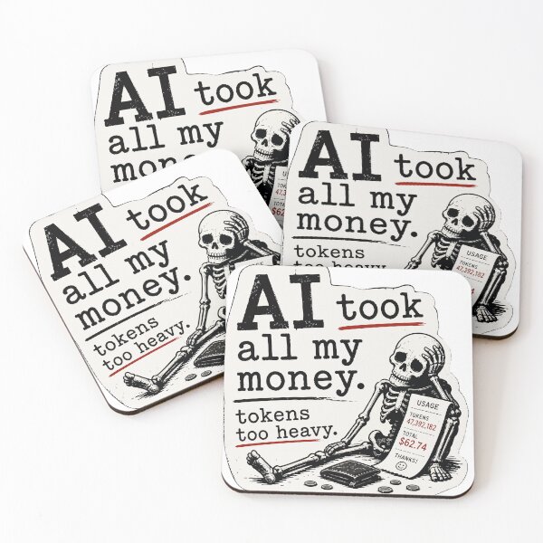 Item preview, AI Took All My Money Sticker designed and sold by edgecaseco.