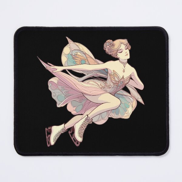 Item preview, Figure skating in Art Nouveau style – a pastel dream designed and sold by Pineapple-Tree.