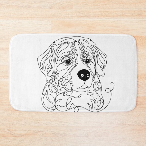 Artikelvorschau, Berner Sennenhund One Line Art – Modernes Kontur-Design entworfen und verkauft von Pfotenfaden.