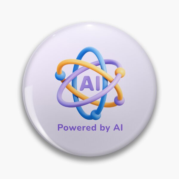Item preview, Powered by AI - Futuristic AI logo with atom symbol designed and sold by Kreativa1.