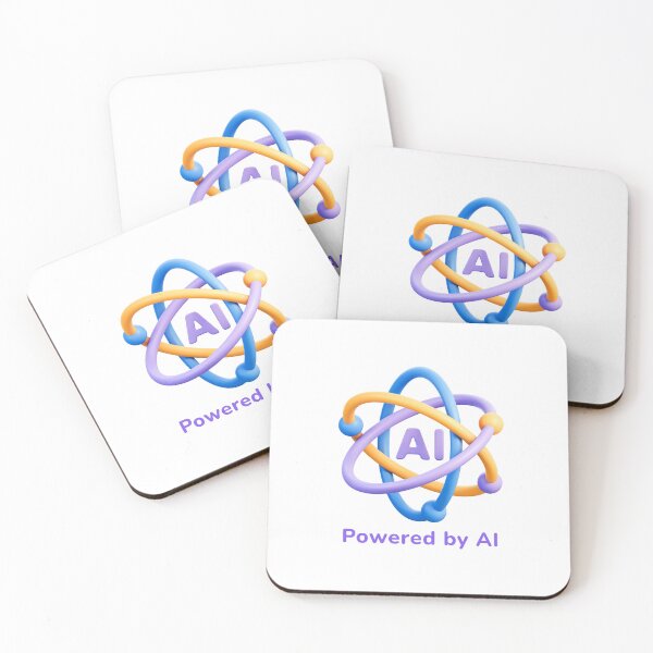 Item preview, Powered by AI - Futuristic AI logo with atom symbol designed and sold by Kreativa1.