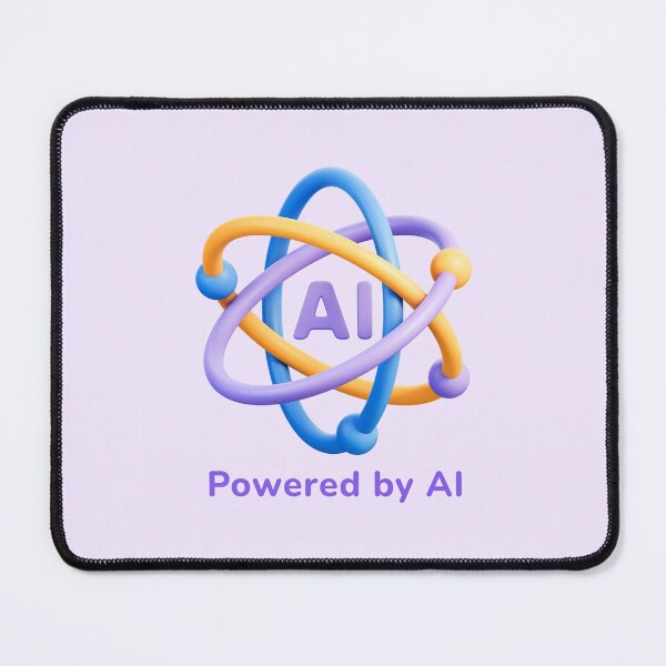Item preview, Powered by AI - Futuristic AI logo with atom symbol designed and sold by Kreativa1.