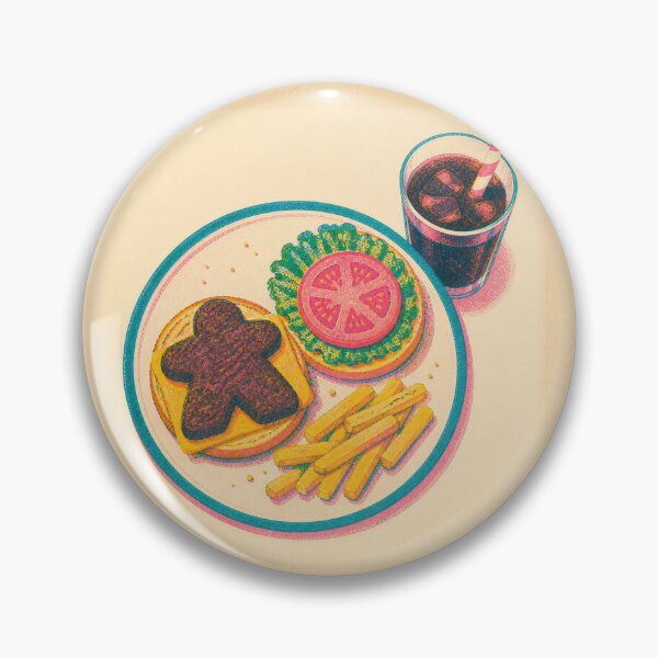 Item preview, Risograph Meeple Burger Fries Soda Board Game Geek  designed and sold by TackyTime.