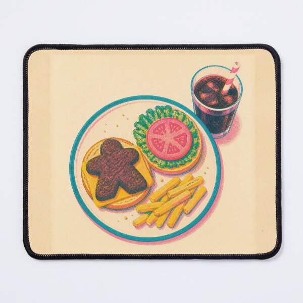 Item preview, Risograph Meeple Burger Fries Soda Board Game Geek  designed and sold by TackyTime.