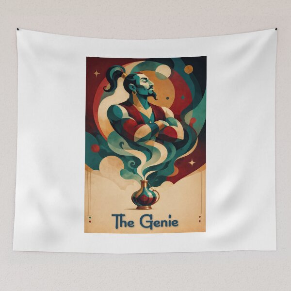 Item preview, Wall Art - Postcard - The Genie in Art Deco Fantasy designed and sold by ForeverPrintsOK.