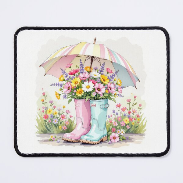 Item preview, Rainy Day Boot Bouquets 1 designed and sold by Leslie Montgomery Art.