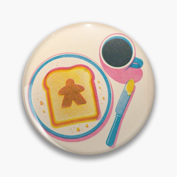 Item preview, Risograph Meeple Buttered Toast Coffee Board Game Geek  designed and sold by TackyTime.