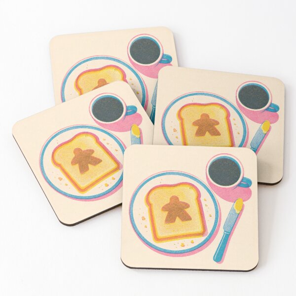 Item preview, Risograph Meeple Buttered Toast Coffee Board Game Geek  designed and sold by TackyTime.