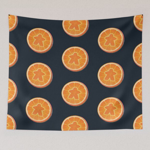 Item preview, Risograph Meeple Orange Slices Board Game Geek  designed and sold by TackyTime.