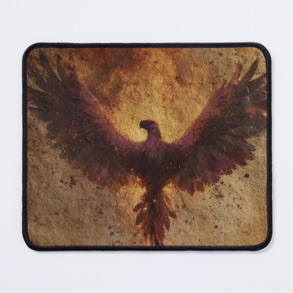 Item preview, Phoenix Rising on Burnt Parchment, Dark Fantasy Fire Bird, Rebirth Symbol, Mythological Flame Art, Ancient Textured Aesthetic designed and sold by CosmicAnomaly.