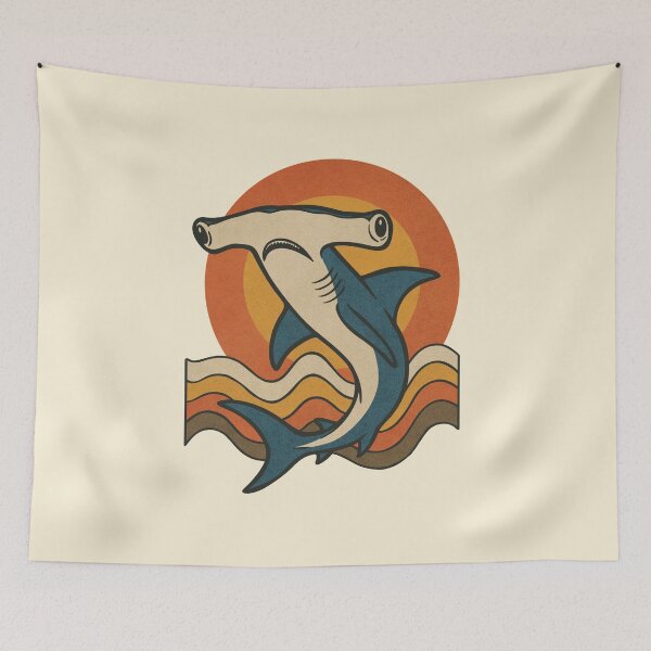 Item preview, Hammerhead Shark Retro Vibes designed and sold by ChunkByChunk.