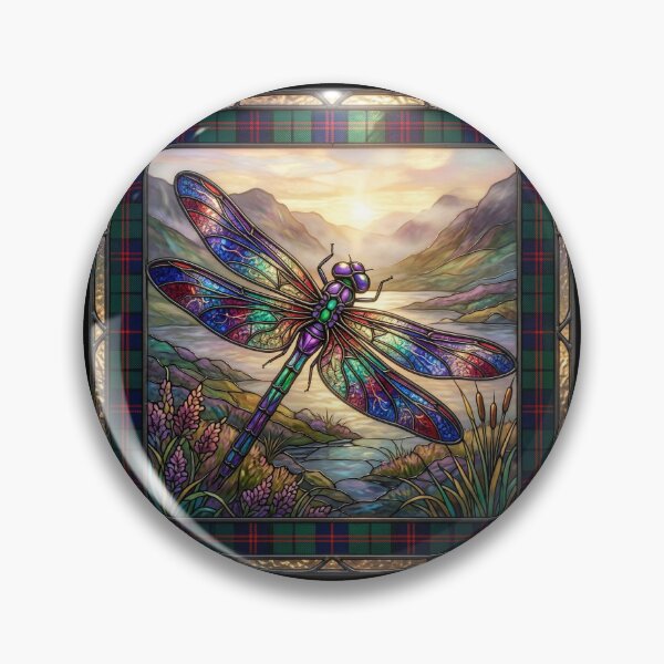 Item preview, Stained Glass Dragonfly Illustration designed and sold by SoulTreasures.