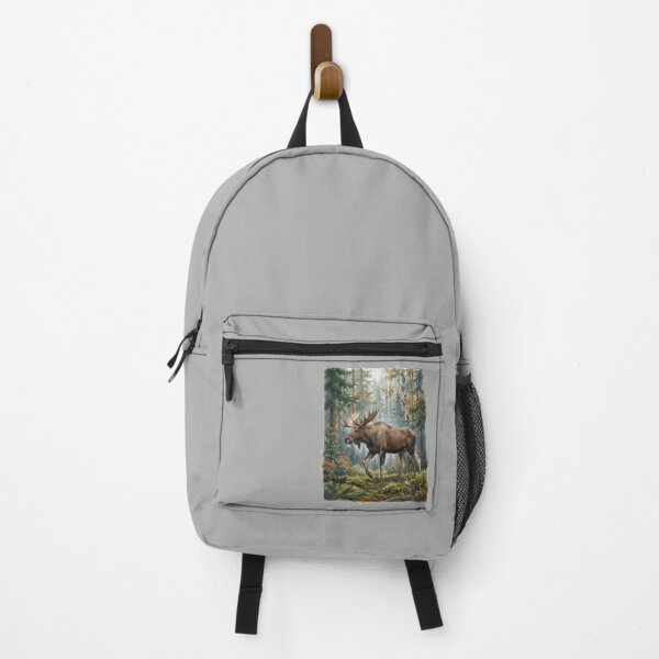 Item preview, Bull Moose in Misty Forest - North American Wildlife designed and sold by RubisLeaf.