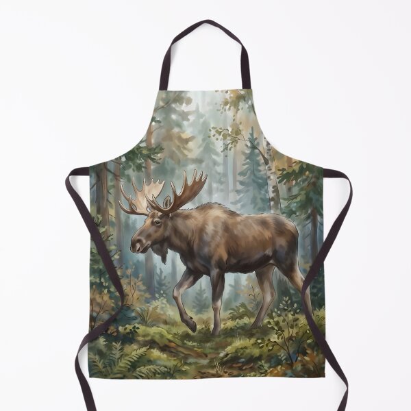 Item preview, Bull Moose in Misty Forest - North American Wildlife designed and sold by RubisLeaf.