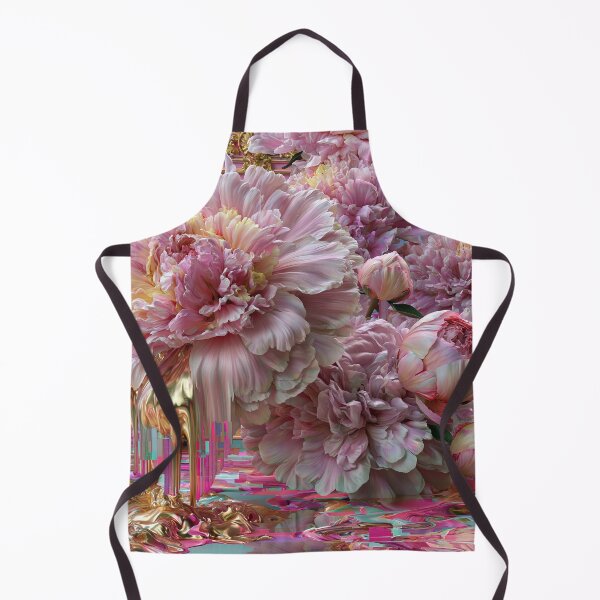 Item preview, Molten Peonies – Rococo Punk Gold Bloom designed and sold by VelvetThornsArt.