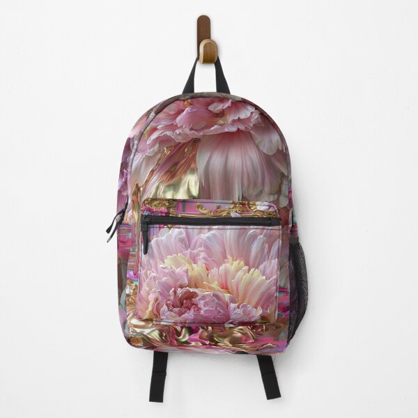 Item preview, Molten Peonies – Rococo Punk Gold Bloom designed and sold by VelvetThornsArt.