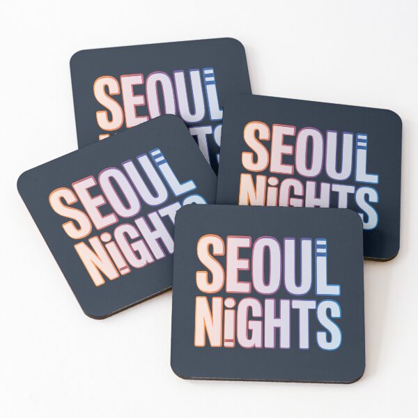 Item preview, Seoul Nights Neon Gradient City Typography designed and sold by Meivelle.
